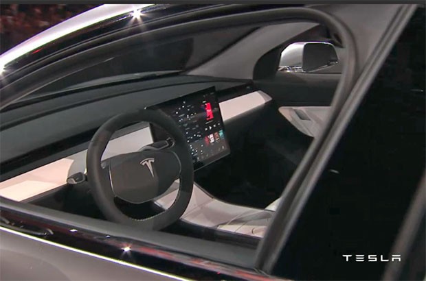 特斯拉MODEL 3全球首发 售价约人民币22.6万元2